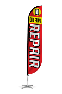 Cell Phone Repair Feather Flag 