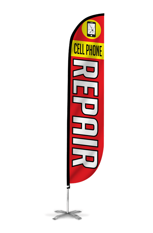 Cell Phone Repair Feather Flag 