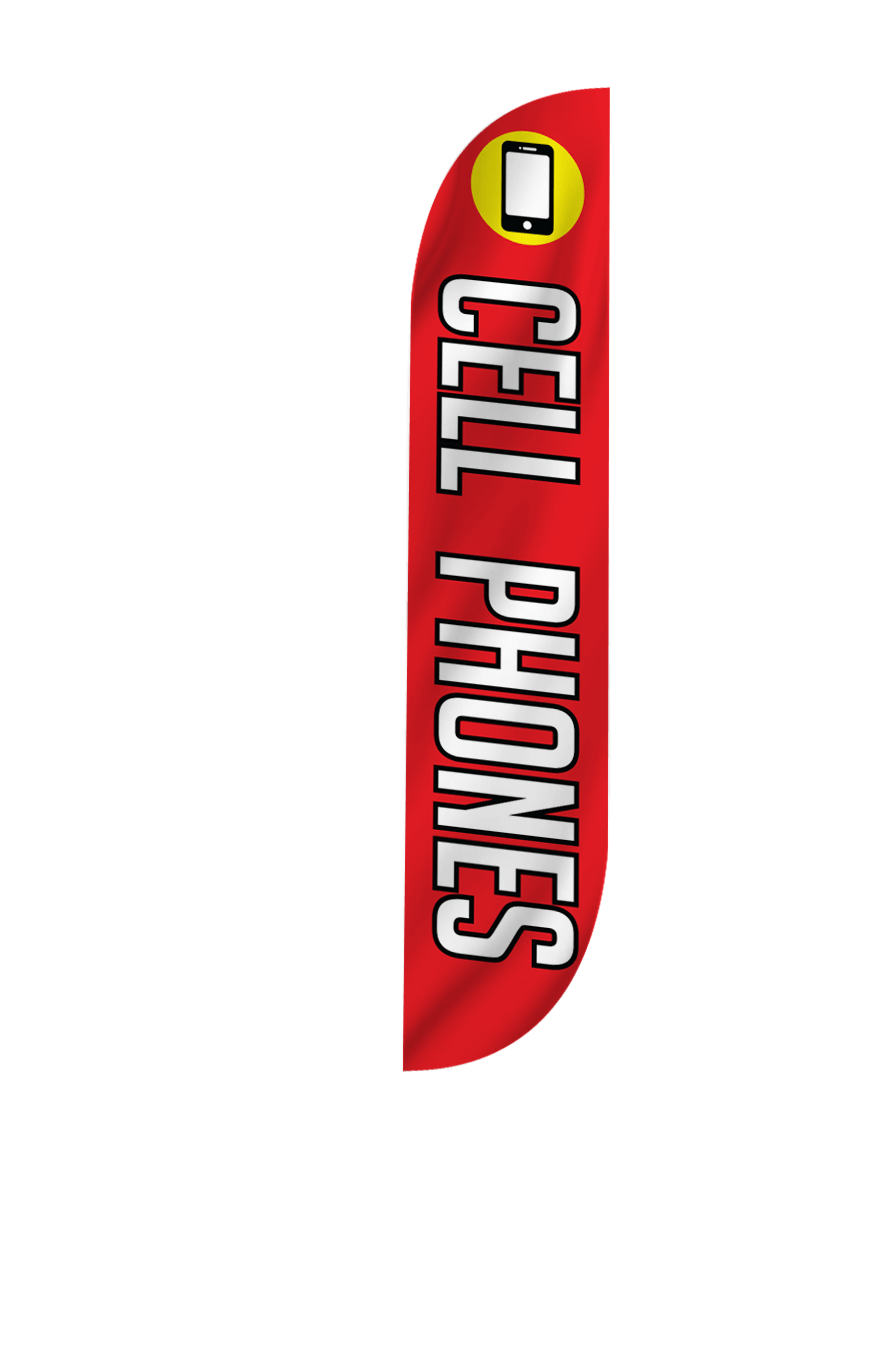 Cell Phones Feather Flag 