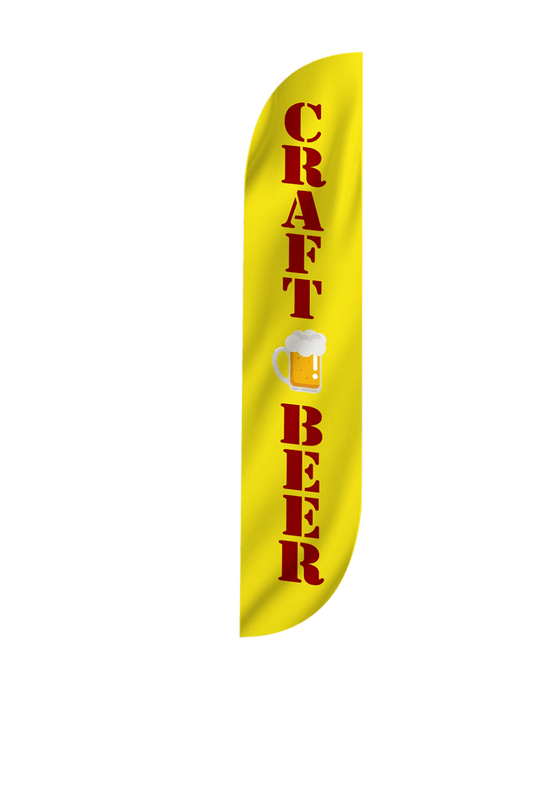 Craft Beer Feather Flag Yellow 