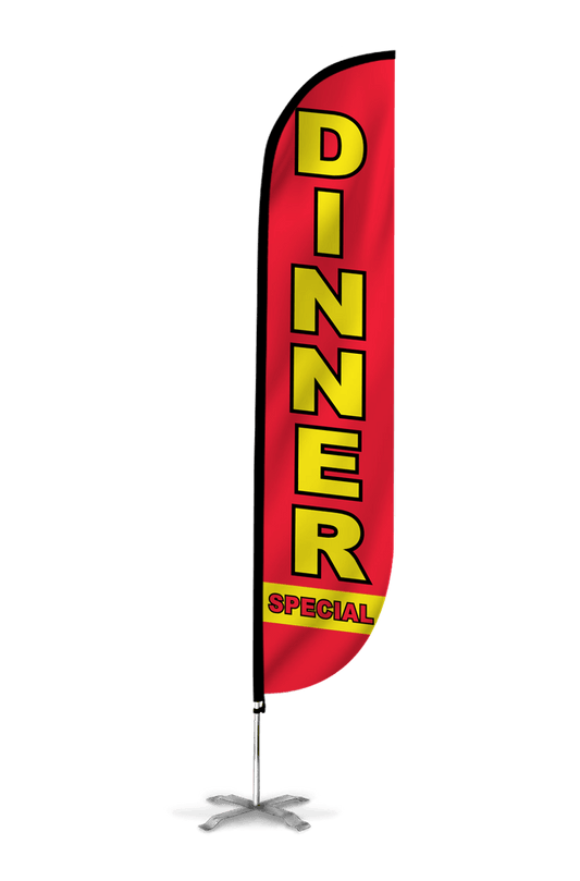 Dinner Special Feather Flag Red 