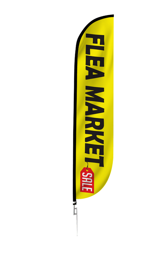 Flea Market Feather Flag Yellow 