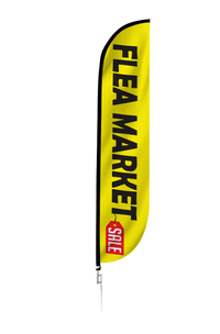 Flea Market Feather Flag Yellow 