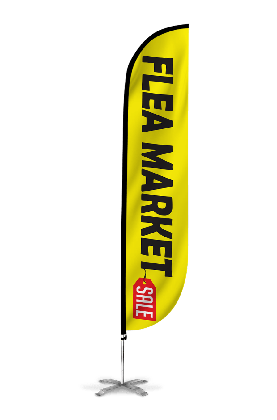 Flea Market Feather Flag Yellow 