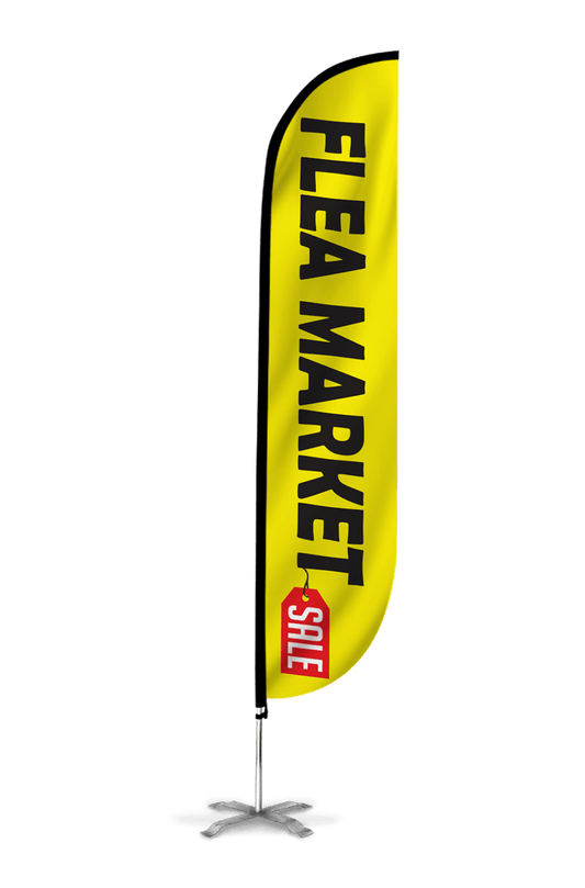 Flea Market Feather Flag Yellow 