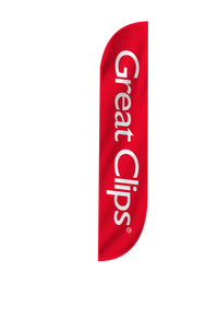 Great Clips Feather Flag Red 