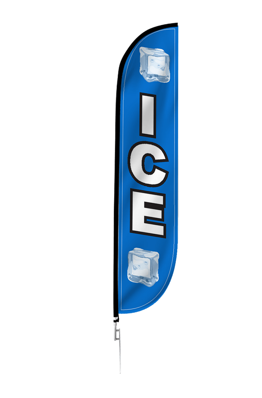 Ice Feather Flag Blue 