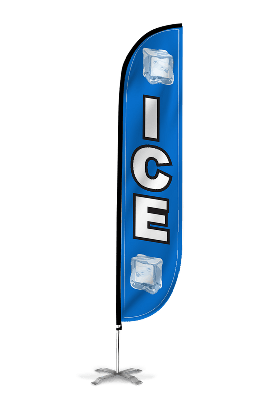 Ice Feather Flag Blue 