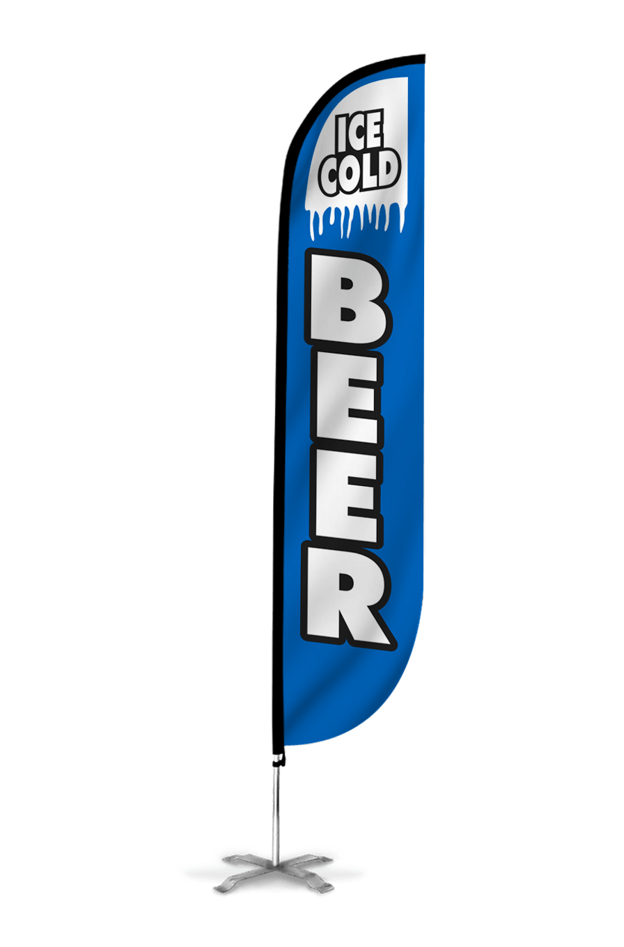 Ice Cold Beer Feather Flag 10M1200055