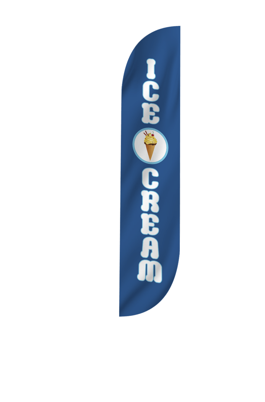 Ice Cream Feather Flag Blue 