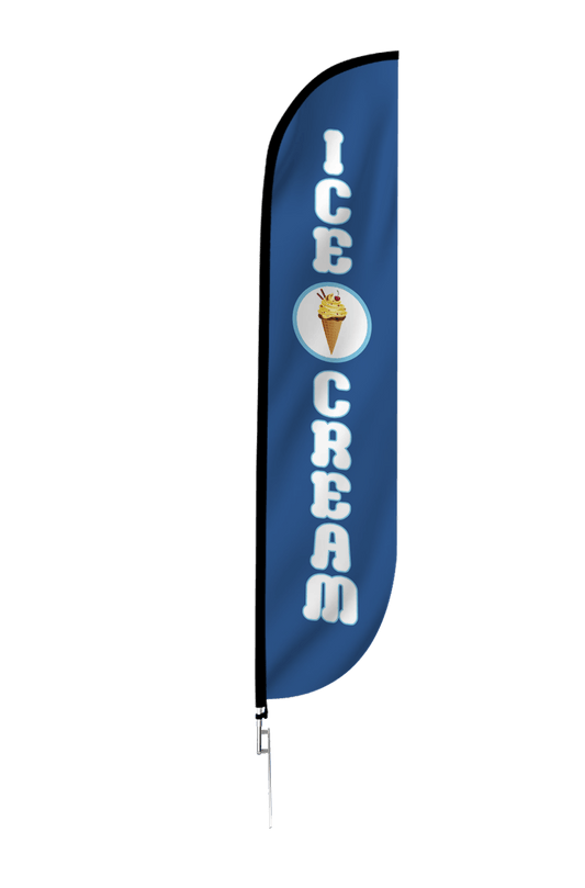 Ice Cream Feather Flag Blue 