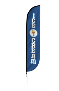 Ice Cream Feather Flag Blue 