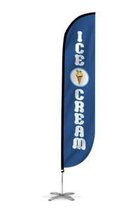 Ice Cream Feather Flag Blue 