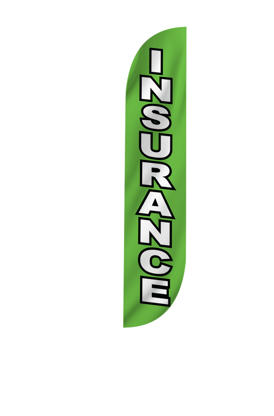 Insurance Feather Flag Green 