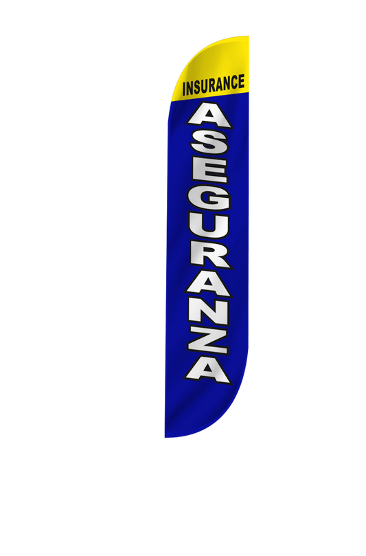 Insurance Aseguranza Feather Flag 