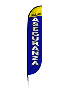 Insurance Aseguranza Feather Flag 