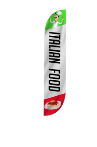 Italian Food Feather Flag White 