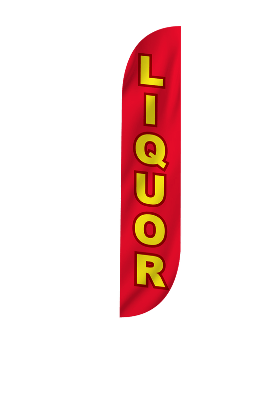 Liquor Feather Flag Red 