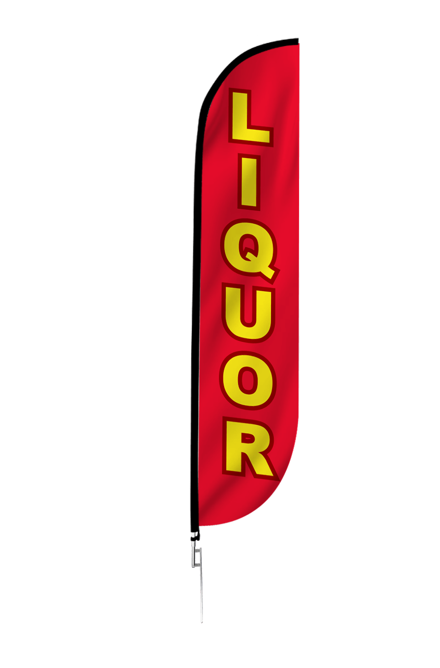 Liquor Feather Flag Red 