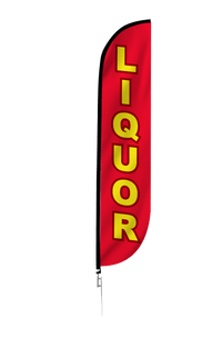 Liquor Feather Flag Red 