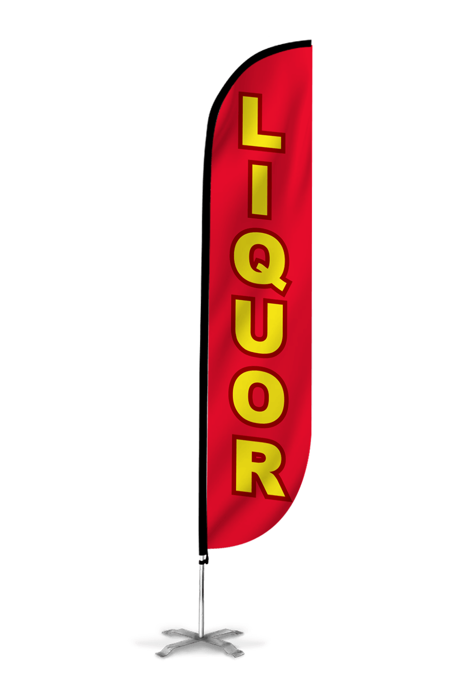 Liquor Feather Flag Red 