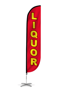 Liquor Feather Flag Red 