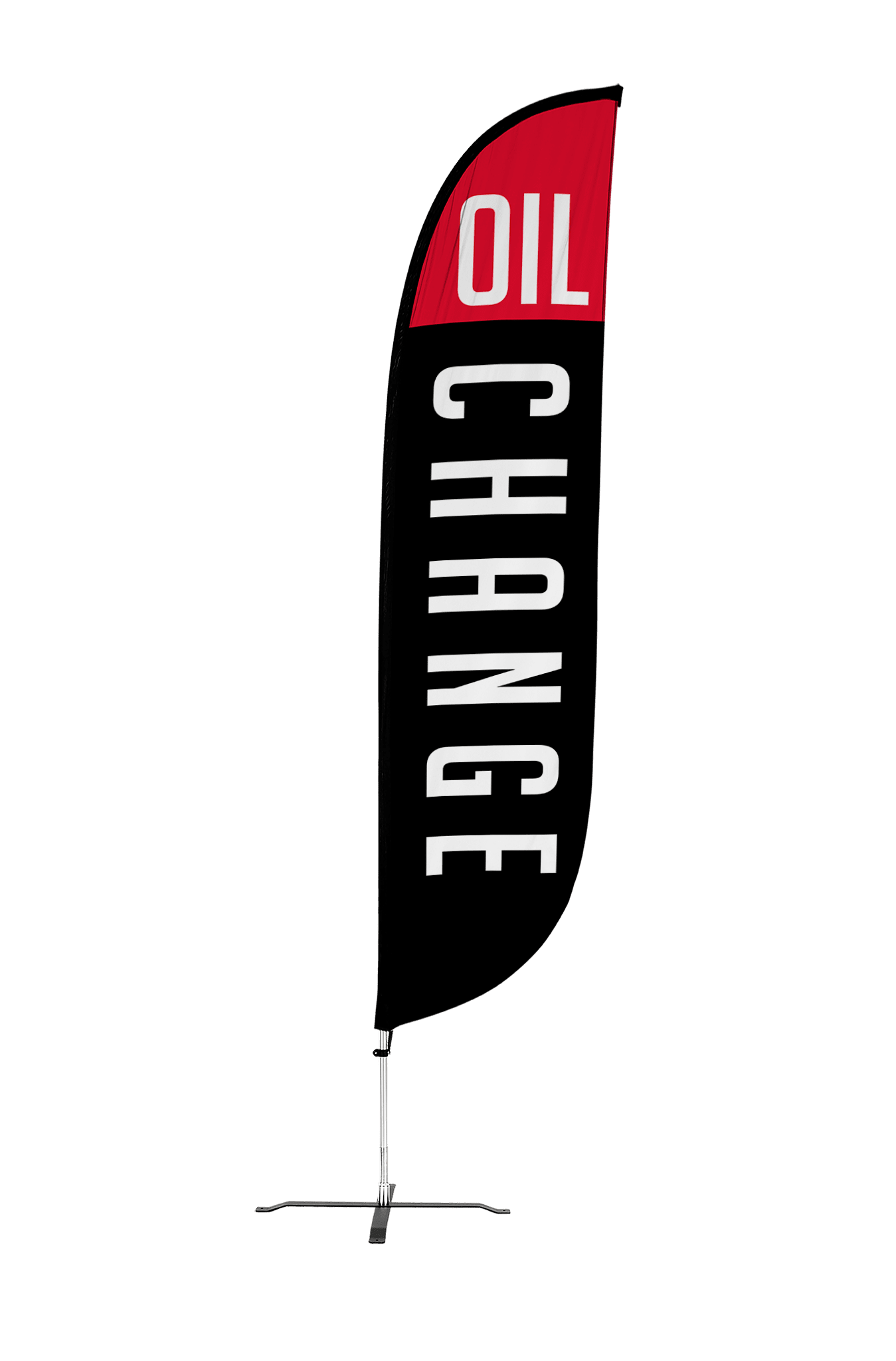 Oil Change Feather Flag - Black 12ft 