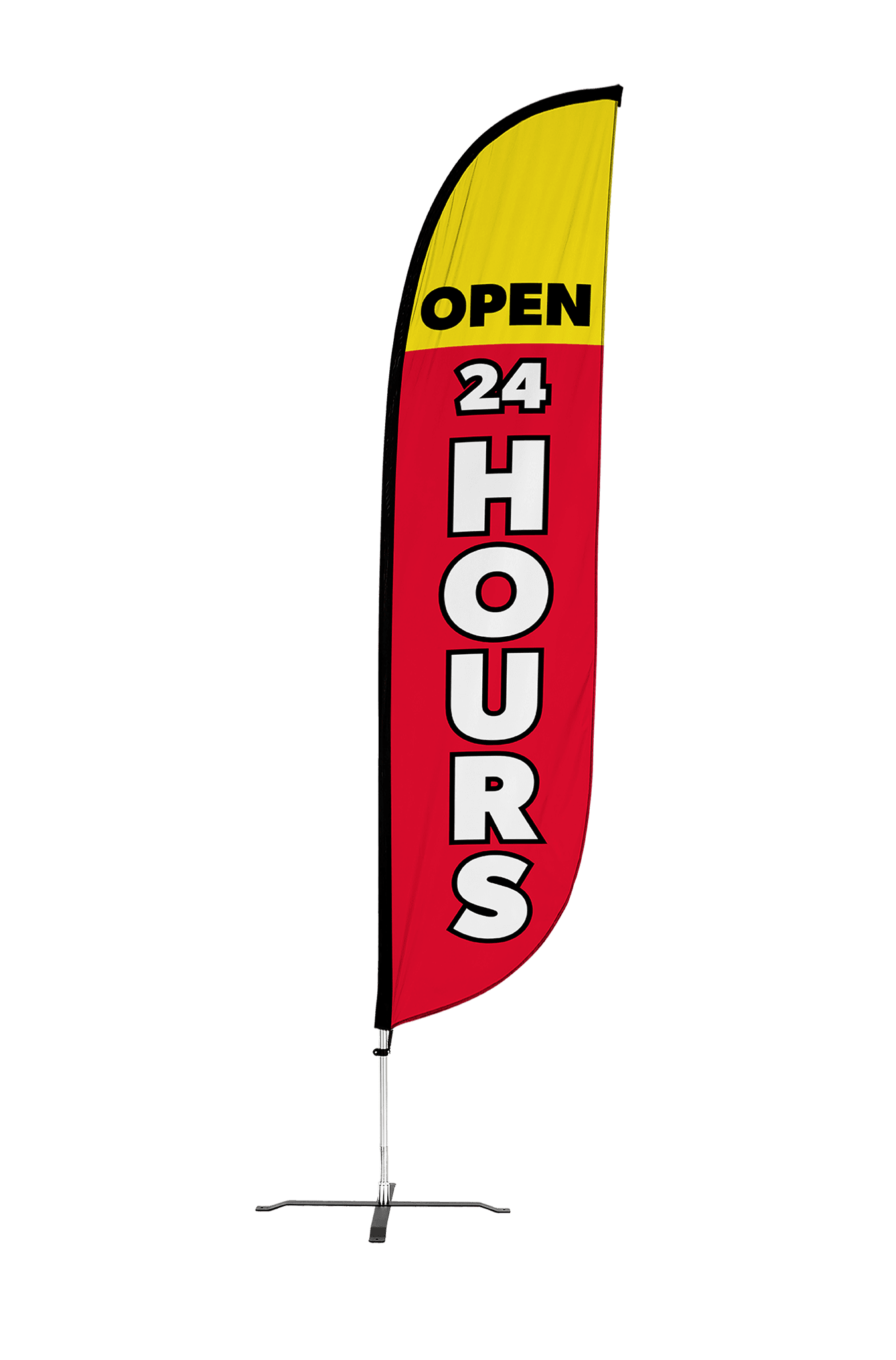 Open 24 Hours Feather Flag 