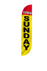 Open Sunday Feather Flag 