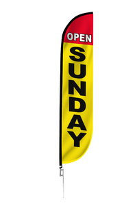 Open Sunday Feather Flag 