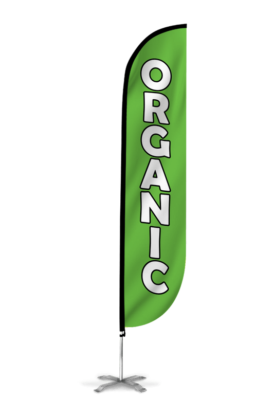 Organic Feather Flag Green 