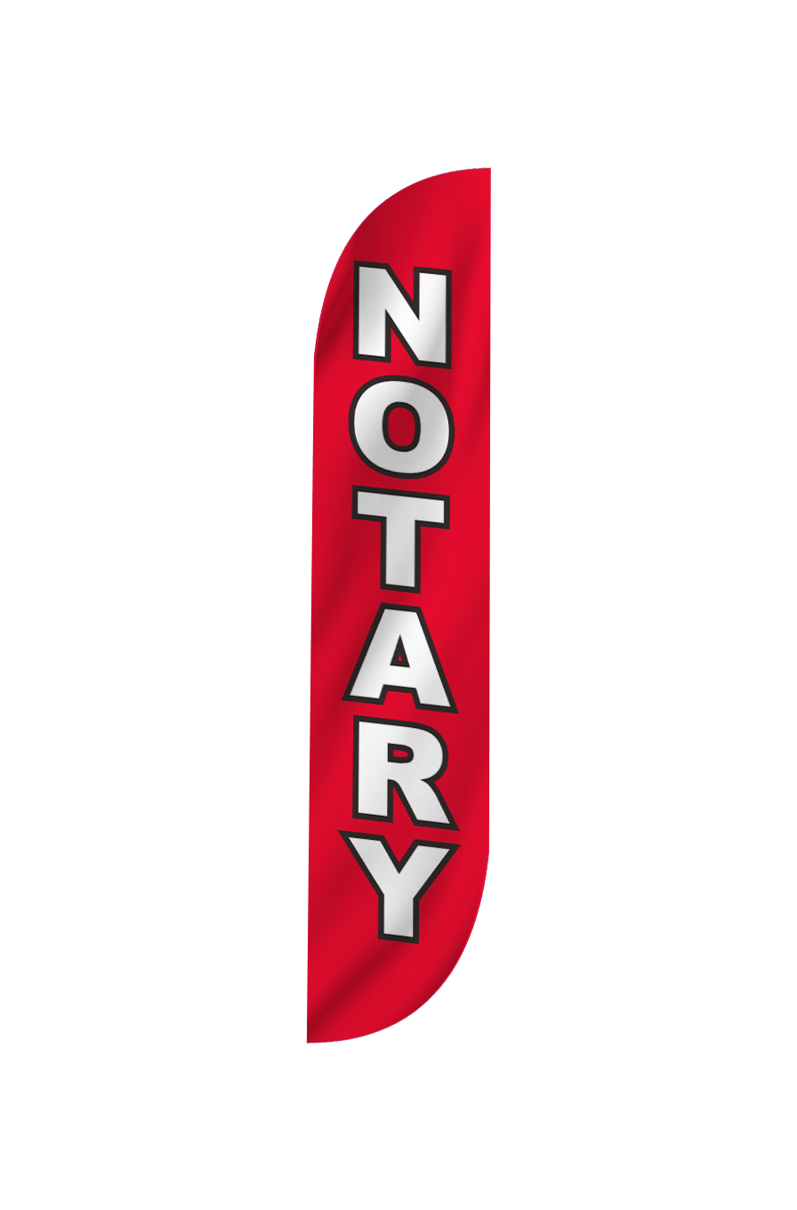 Notary Feather Flag Red 