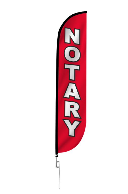 Notary Feather Flag Red 