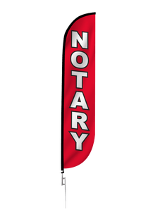 Notary Feather Flag Red 