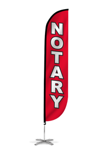 Notary Feather Flag Red 