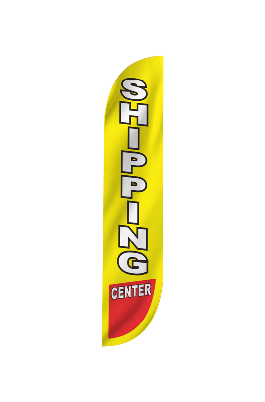 Shipping Center Feather Flag Yellow 