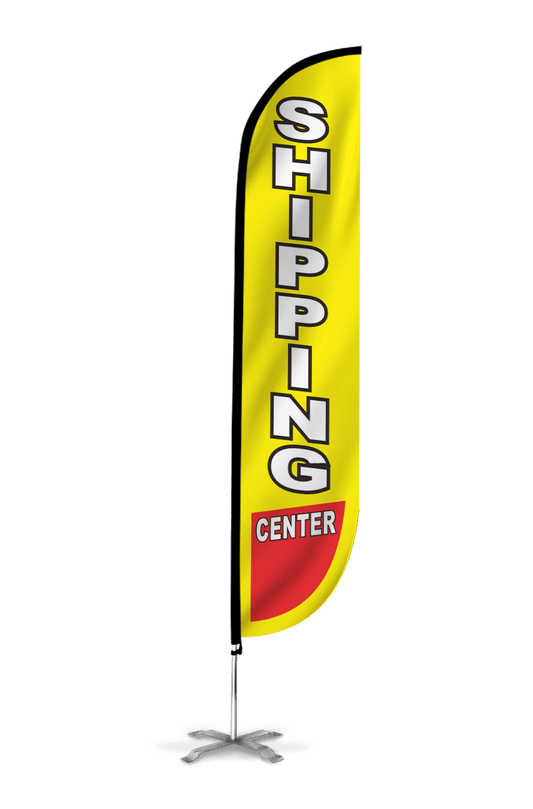 Shipping Center Feather Flag Yellow 