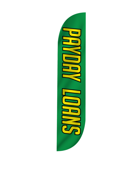 Payday Loans Feather Flag Green 