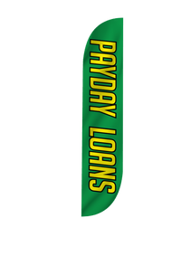 Payday Loans Feather Flag Green 