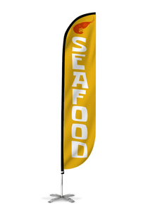 Seafood Feather Flag Orange 