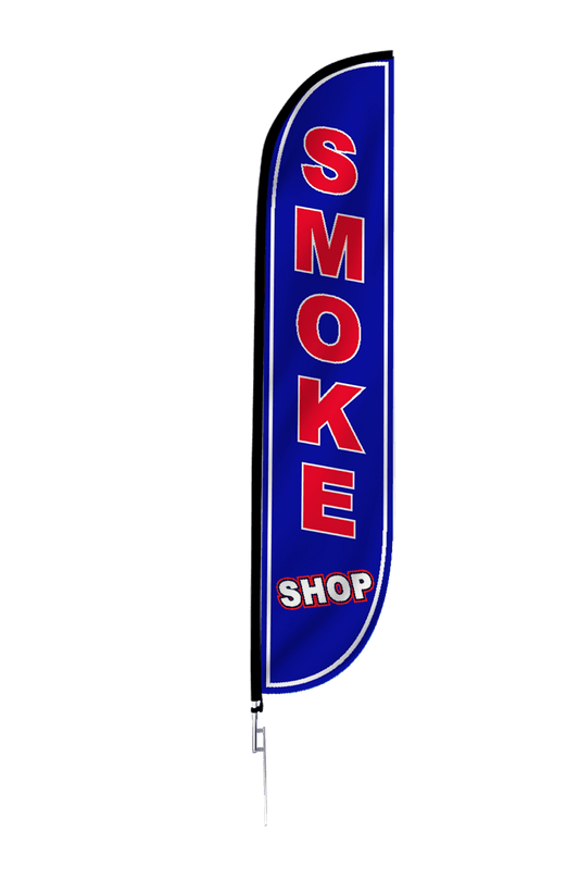 Smoke Shop Feather Flag Blue 