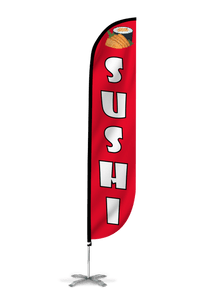 Sushi Feather Flag Red 