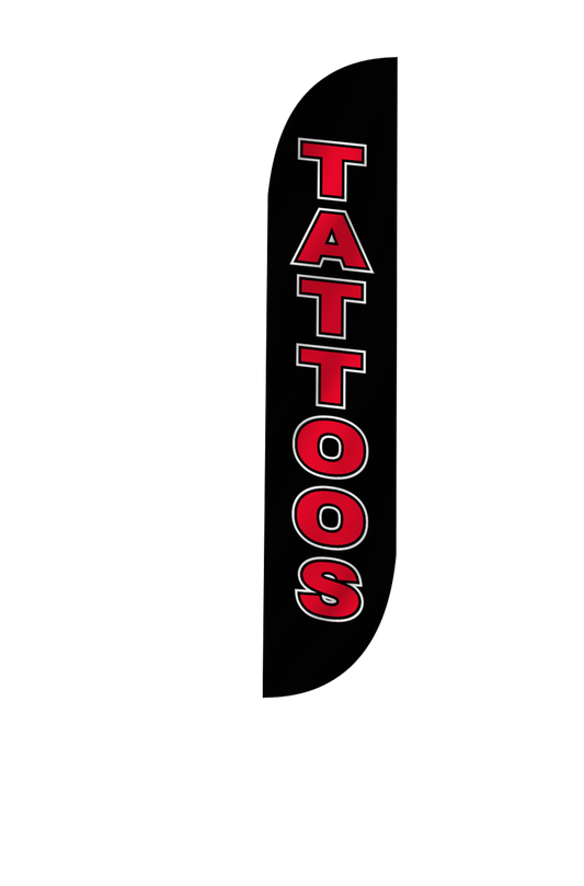 Tattoos Feather Flag Black 