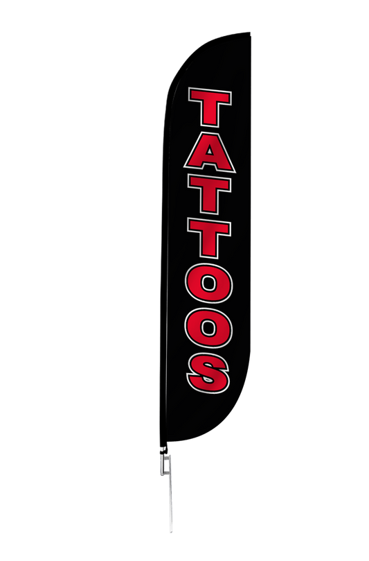 Tattoos Feather Flag Black 