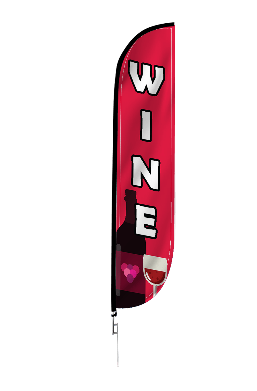 Wine Feather Flag Red 