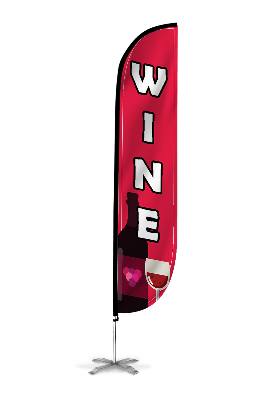 Wine Feather Flag Red 