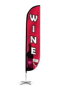 Wine Feather Flag Red 