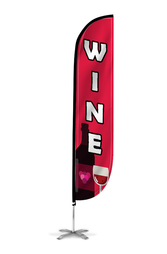 Wine Feather Flag Red 