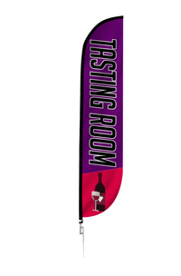 Wine Tasting Room Feather Flag Purple & Red 