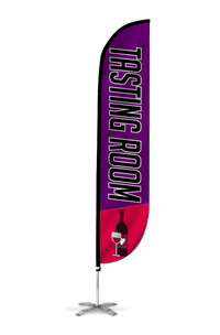 Wine Tasting Room Feather Flag Purple & Red 